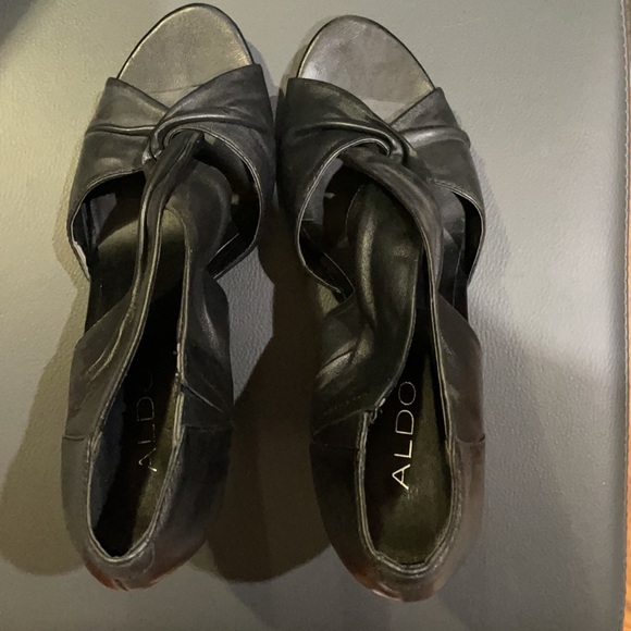 Aldo Alepin Wedge Open Toe Shoes 9 - Picture 6 of 12